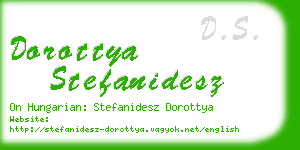 dorottya stefanidesz business card